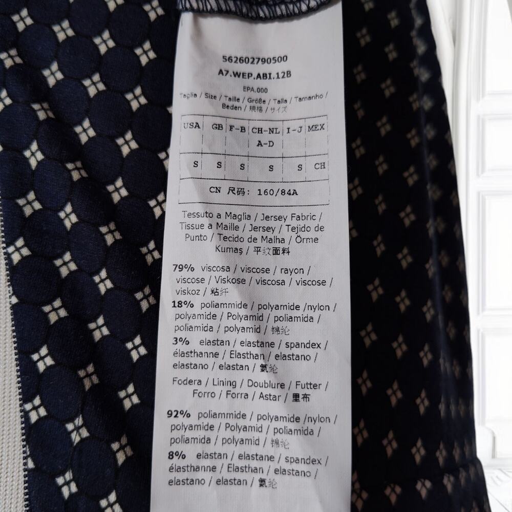 Weekend Max Mara NWT Navy Fit Flare Midi Dress Stretch Jersey Size S - Picture 12 of 16